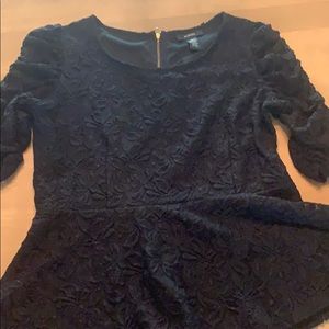 Black lace Alfani Peplum Top